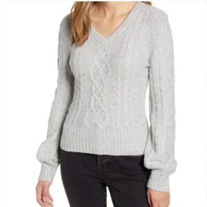 RACHEL PARCELL ▪️ Sparkly Knit Cropped Sweater * Large * NWT (A-1762)